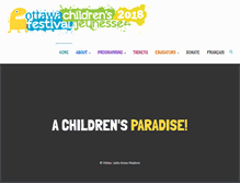 Tablet Screenshot of ottawachildrensfestival.ca